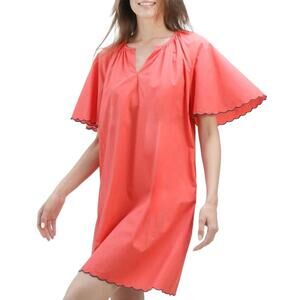 NEW NAVYBLEU harbor scallop dress in poppy